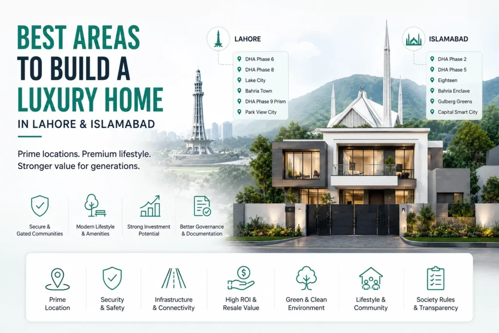 Best Areas to Build a Luxury Home in Lahore and Islamabad - Avenir Developments