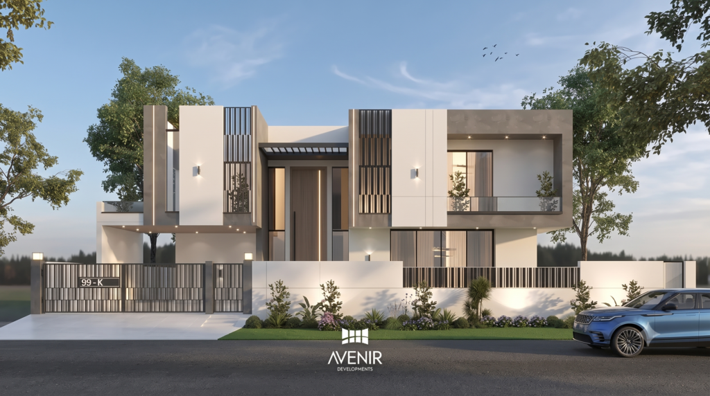 Modern two Kanal house in DHA Phase 9 Prism Lahore designed by Avenir Developments